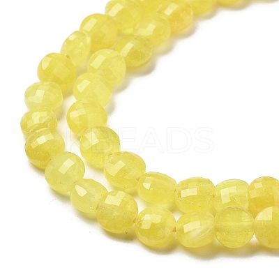 Natural Dyed White Jade Beads Strands G-C179-A6mm-04-1
