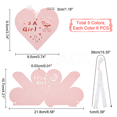 30Pcs 5 Colors Paper Candy Boxes CON-PH0002-32-1