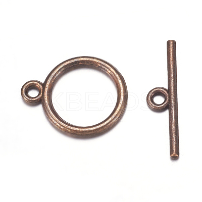 Tibetan Style Toggle Clasps TIBEP-A12208-R-FF-1
