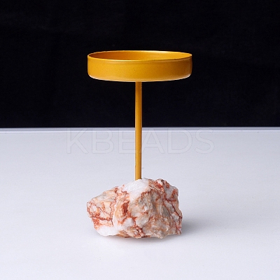 Rough Raw Natural Netstone Base Candle Holder PW-WG48392-13-1