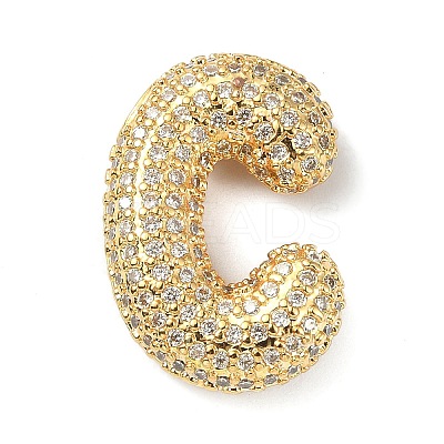 Rack Plating Brass Micro Pave Cubic Zirconia Pendants KK-Q790-01C-G-1