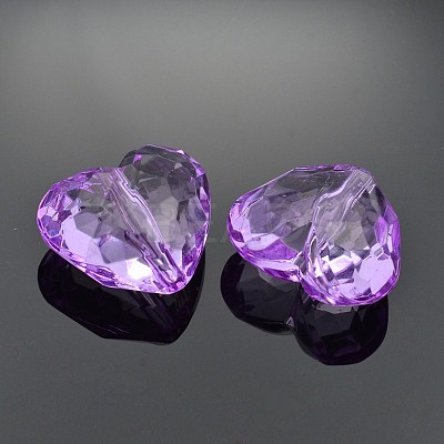 Transparent Acrylic Beads PL318Y-6-1