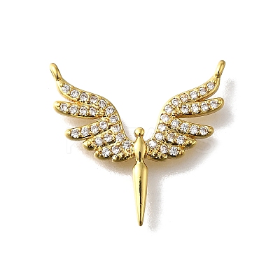 Brass Micro Pave Cubic Zirconia Pendants KK-Z102-14G-1
