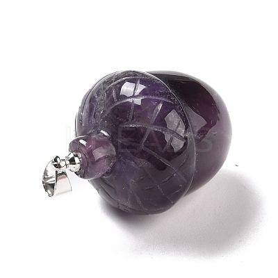 Natural Amethyst Pendants G-M393-01P-04-1