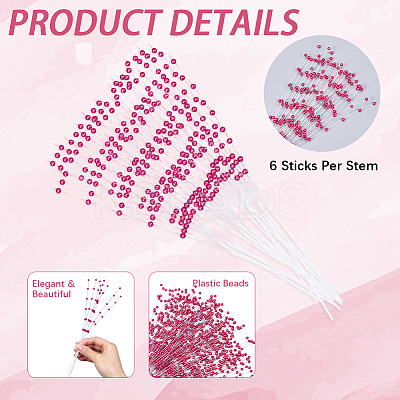 Plastic Imitation Pearl Artificial Flower Bouquet FIND-WH20003-87E-1