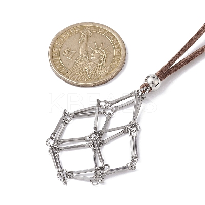 3Pcs 3 Style Brass Bar Connected Pouch Empty Stone Holder for Pendant Necklace Making NJEW-JN04587-1