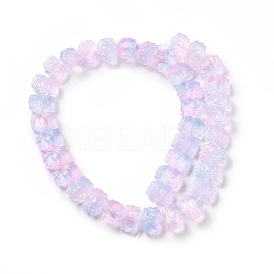 Transparent Glass Beads Strands GLAA-F114-01G-1