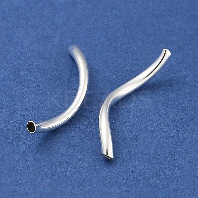 Brass Twist Tube Beads KK-B120-02C-S-1