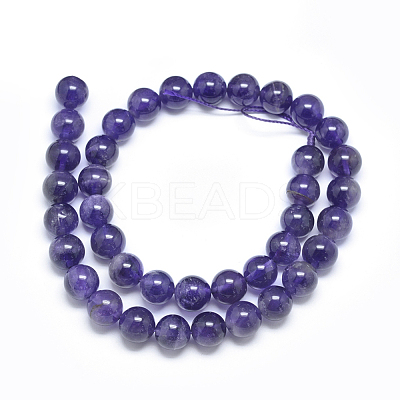Natural Amethyst Beads Strands G-E481-03-6mm-1