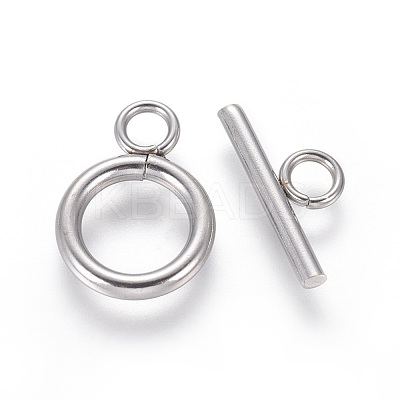 Non-Tarnish 304 Stainless Steel Toggle Clasps STAS-I120-61C-P-1