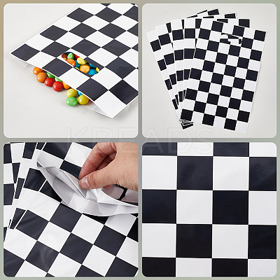 10Pcs Rectangle PE Packaging Bags with Die Hole Handle ABAG-WH20020-03-1