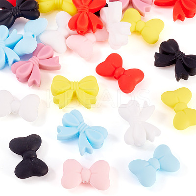 24Pcs 12 Styles Silicone Beads SIL-TA0002-93-1
