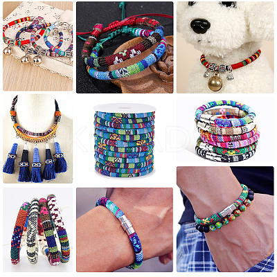10M Ethnic Style Nylon Braided String NWIR-BC0001-02C-1