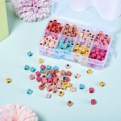 48G 8 Colors Opaque Acrylic Beads OACR-TA0003-51-1