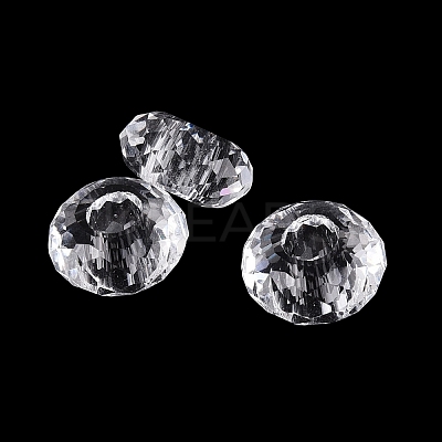 Transparent Glass European Beads GPDL-Q024-14mm-A11-1