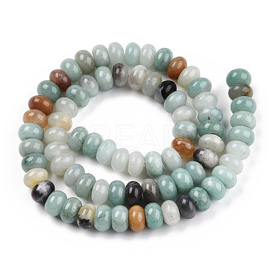 Natural Flower Amazonite Bead Strands G-R408-5x8-04-1