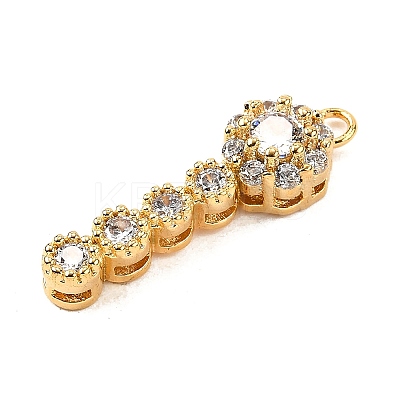 Brass Micro Pave Cubic Zirconia Pendants KK-F901-03E-G-1