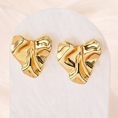 304 Stainless Steel Stud Earrings for Women EJEW-U052-03G-1