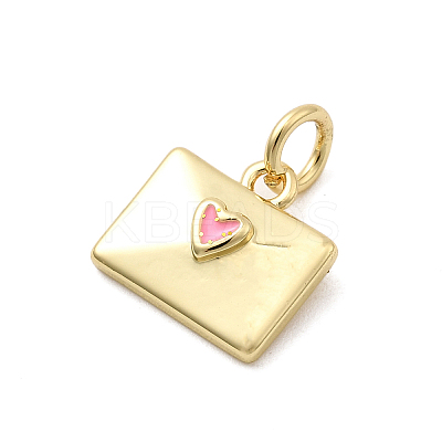 Brass Enamel Charms KK-P338-31G-02-1