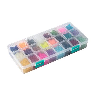 24 Colors Transparent Glass Beads FGLA-JP0001-03-6mm-1