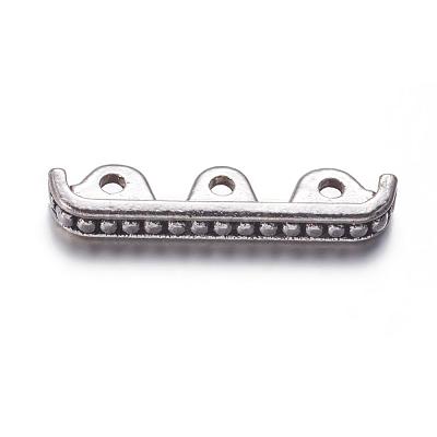 3 Holes Tibetan Style Alloy Spacer Bars A0448Y-1
