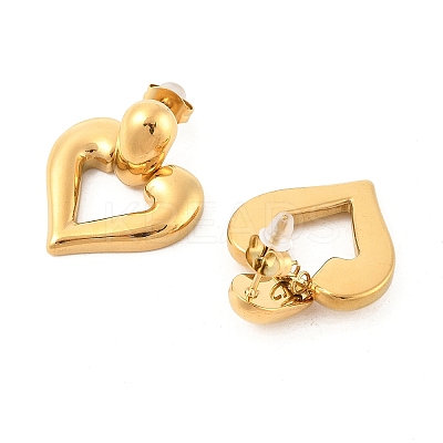 304 Stainless Steel Stud Earrings EJEW-M073-04G-01-1
