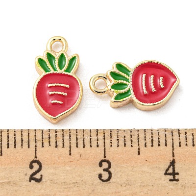 Brass Enamel Charms KK-Q809-21G-1