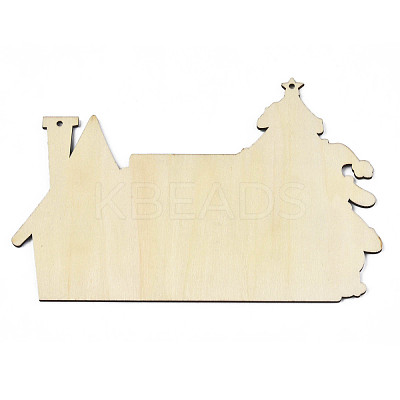 Wood Pendant Ornament WOOD-N005-70-1