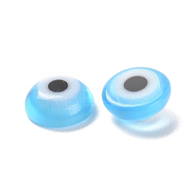 Handmade Lampwork Evil Eye Cabochons LAMP-E022-01C-1