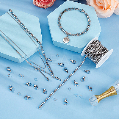 DIY Chain Bracelet Necklace Making Kit DIY-UN0004-19-1