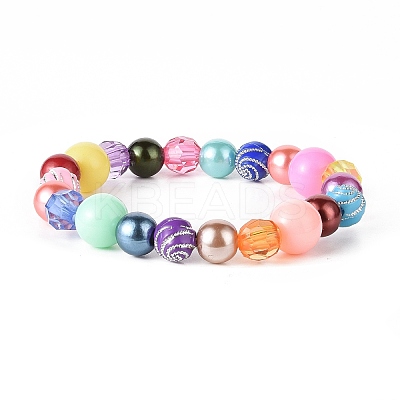 Rainbow Theme Bracelets & Necklaces Sets for Kids SJEW-JS01266-1