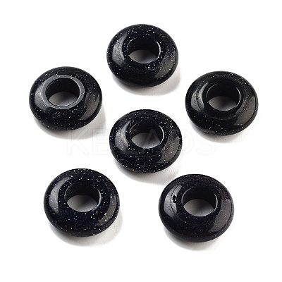 Synthetic Blue Goldstone European Beads G-C134-01C-1