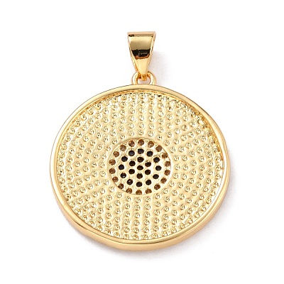 Brass Micro Pave Cubic Zirconia Pendants ZIRC-L100-054G-1