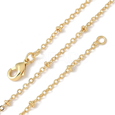 2mm Rack Plating Brass Satellite Chain Necklaces for Women Men MAK-L044-11G-1