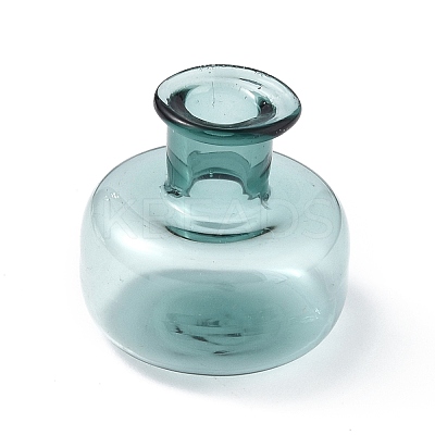 Miniature Glass Dried Flower Vase Ornaments GLAA-A006-01G-1
