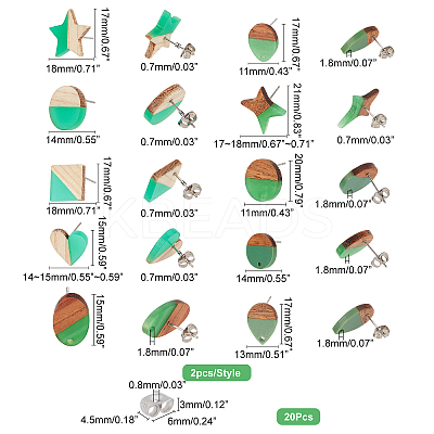 DIY Two Tone Stud Earring Making Finding Kits DIY-PH0006-52-1