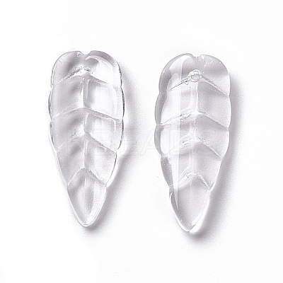 Electroplate Transparent Glass Pendant EGLA-H102-05B-1