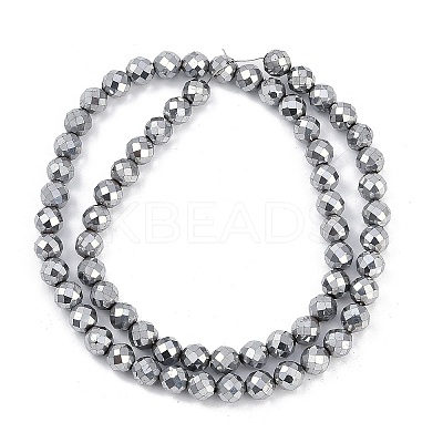 Electroplated Synthetic Non-magnetic Hematite Beads Strands G-H072-B01-01G-1