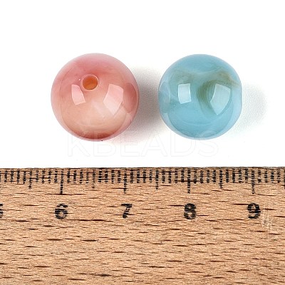 Two Tone Opaque Acrylic Beads OACR-Q205-05B-1