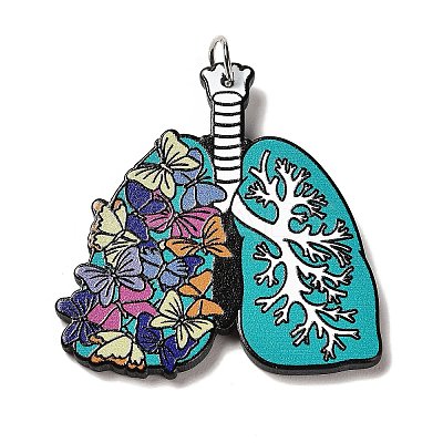 Perfect Printed Acrylic Pendants OACR-G018-01E-1
