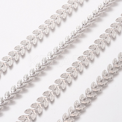 Brass Handmade Cobs Chains X-CHC-G006-13P-1