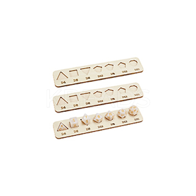 1 Set 3Pcs Wooden Dice Organizer Jewelry Trays ODIS-BC0001-15-1-1
