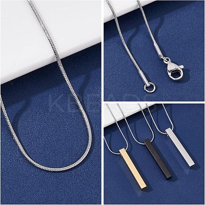 DIY Rectangle Pendant Necklace Making Kits DIY-UN0003-52-1