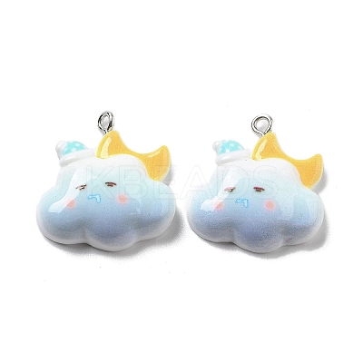 Weather Theme Opaque Resin Pendants RESI-R444-01C-1