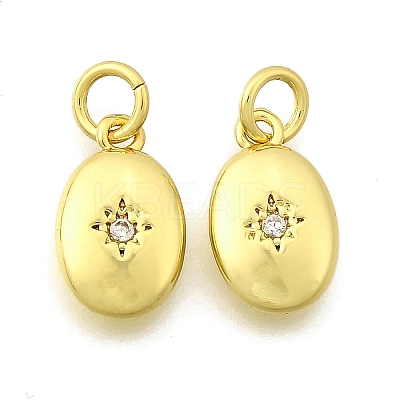 Brass Micro Pave Cubic Zirconia Pendants KK-I275-32G-1