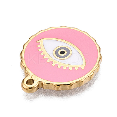 PVD Vacuum Plating 201 Stainless Steel Enamel Pendants STAS-J401-VC838-1