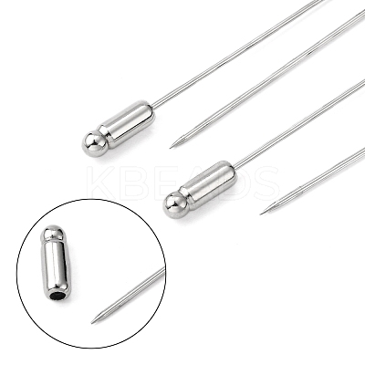 Platinum Brooch DIY Findings Pin Back X-KK307-NF-1