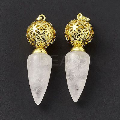 Natural Quartz Crystal Big Pendants G-H281-07G-10-1
