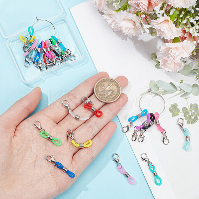 Rubber Knitting Stitch Markers HJEW-AB00574-1