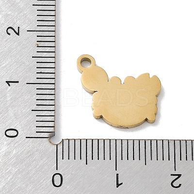 Ion Plating(IP) 304 Stainless Steel Enamel Charms STAS-P339-18G-01-1